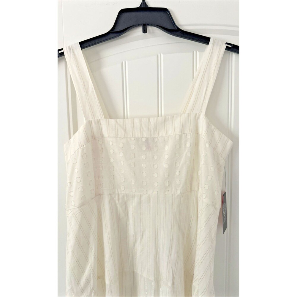 Vince Camuto Women's Printed Square-Neck Smocked-Back Sleeveless Maxi Dress M - Picture 3 of 8